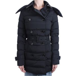 버버리 여성 벨트 후드 다운패딩 블랙 8096366 A1189