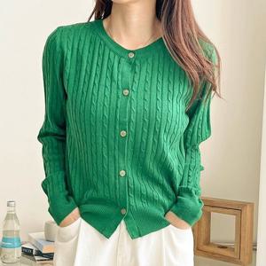 샵앤) 여성 라운드 꽈배기 니트 가디건 21DS-WCD-3781-베이지