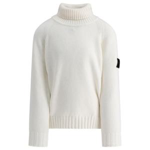 스톤아일랜드 주니어 남아 화이트 긴팔 스웨터 8116504A2V0099