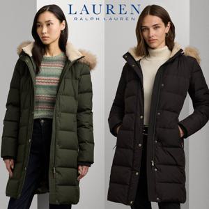폴로 랄프로렌 18174954 여자 인조모피 후드 롱 패딩 다운 자켓