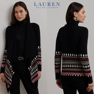 폴로 랄프로렌 19427949 여자 페어 아일 패턴 숄 칼라 가디건