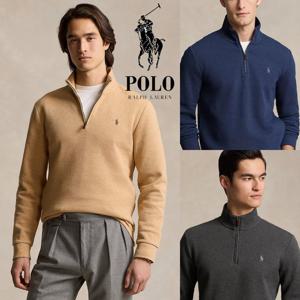 폴로 랄프로렌 17231161 남자 더블니트 쿼터집업 맨투맨 자켓