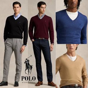 폴로 랄프로렌 17949207 남자 V넥 울 스웨터