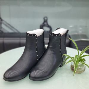 [샤트렌][모다남양주]블랙 소가죽 세미 스퀘어 앵클부추HCCWS110