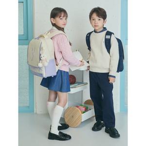 [빈폴키즈] 토끼 체크 클래식 책가방 세트 아이보리 (BI51D4U020)