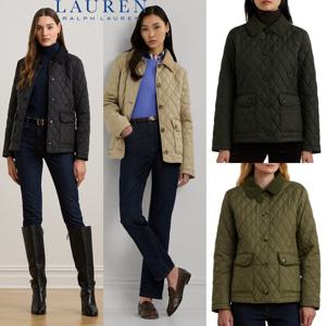 폴로 랄프로렌 10336327 여자 코듀로이 장식 발수 다이아몬드 퀼팅 자켓