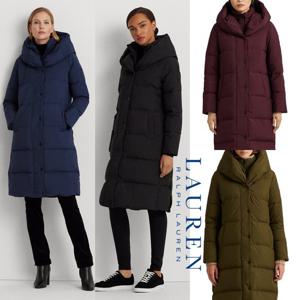 폴로 랄프로렌 10071006 여자 숄 칼라 다운 롱 패딩 후드 자켓