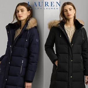폴로 랄프로렌 10562292 여자 다운 롱 패딩 인조모피 후드 자켓