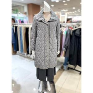 소고 세이브존01 니트 이중 카라 누빔 롱패딩 점퍼 AH4FA02A