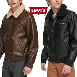 리바이스 Levis 16800302 남자 인조가죽 퀼트 패드 봄버 자켓