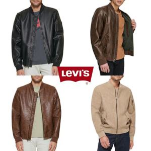 리바이스 B09V1Z5KCB 남자 인조가죽 Varsity 집업 봄버 자켓