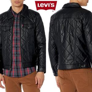 리바이스 B0CNS4QP4M 남자 퀼트 인조가죽 클래식 트러커 자켓