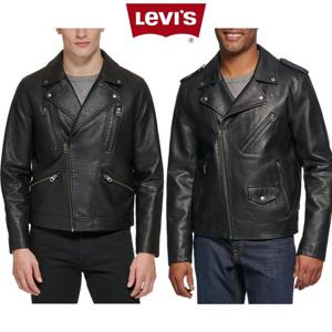 리바이스 B0BRTFT3CK 남자 인조가죽 바이크 자켓