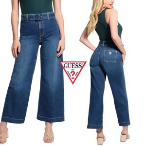 게스 GUESS 19710181 여자 Dakota 벨티드 와이드 데님 청바지