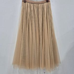 [르니앤맥코이]허리 밴딩 속지 스팽글 샤 롱 스커트MM03SK100_US