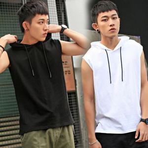 여름철 얇고 시원한 흐 민소매 티숙 URD506 남자 캐주얼숙 데