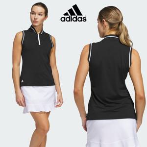 아디다스 adidas JE9910 여자 쿼터집업 민소매 골프 폴로 셔츠