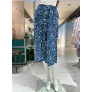 [비너스]VEP3913F  쾌적레이온 잔꽃나염  여성홈웨어 7부 주머니 바지 파자마 주름지 여행잠옷