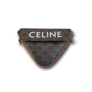 여성 셀린느 트리옹프 캔버스 트라이앵글백 셀린느 프린트 탄 195902BZK-04LI