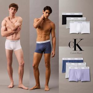 캘빈 클라인 NB4389 남자 아이콘 코튼 스트레치 3팩 로우 라이즈 트렁크 사각 팬티