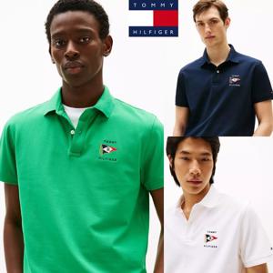 타미힐피거 XM04762-L15 남자 레귤러핏 노티컬 플래그 반팔 폴로 셔츠