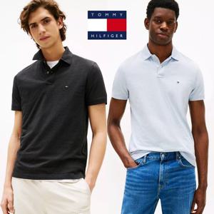 타미힐피거 MW39838-P92 남자 레귤러핏 헤더드 흡습 속건 기능성 반팔 폴로 셔츠