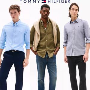 TOMMY HILFIGER 78J6791 남자 유기농 코튼 슬림핏 옥스포드 긴팔 셔츠