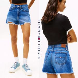 타미힐피거 TOMMY HILFIGER DW20096-1BK 여자 Distressed 데님 쇼츠 반바지