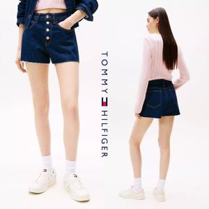 타미힐피거 TOMMY HILFIGER DW20094-1BK 여자 다크워시 데님 미니 쇼츠 반바지