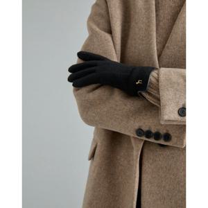 [헤지스] HIGV5F001BK_여성 블랙 울 퍼피로고 장식 장갑