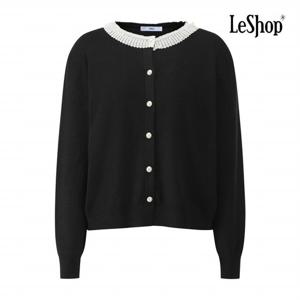 [르샵] 진주 레이스넥 버튼 니트 가디건 (BP9KC006A)