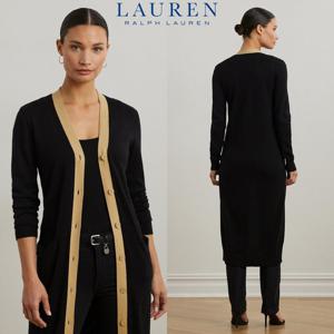 폴로 랄프로렌 20573297 여자 투톤 코튼 비스코스 혼방 롱 가디건