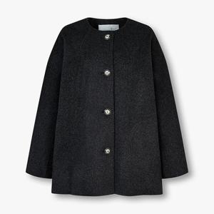 [지컷]로고 버튼업 울 블렌드 코트[7224416001]