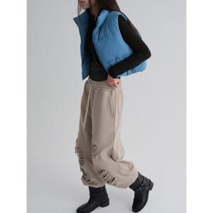 (355938LY1Q) [에잇세컨즈] 크롭 패딩 베스트  스카이 블루