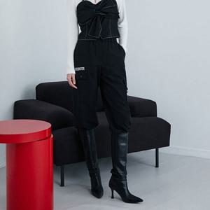 에고이스트 레터링 프린트 포켓 밴딩 조거 팬츠 (ER1WP261)