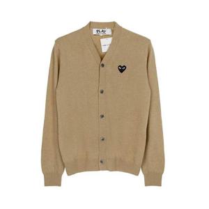 플레이 꼼데가르송 블랙 하트 니트 가디건 베이지 / AZ-N024-051-3