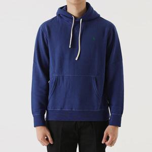 폴로 랄프로렌 766778 포니 자수 기모 후드티셔츠 블루