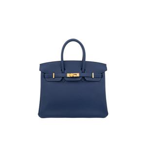 [엘러브] 에르메스 벌킨25 딥블루 금장 5HH0489