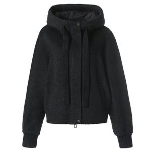 [마담포라]모직 배색 후드 덕다운 숏 패딩MB4DJ603A