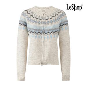 르샵  기하학 짜임 버튼 집업 니트 가디건 (BPAKC020A)