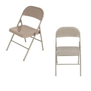 접이식 철제 사각 의자-베이지 1p 인테리어 폴딩체어 폴딩체어 접이식의자 접히는의자 감성체어 접이식카페의자 홈카페의자 카페의자 철제의자