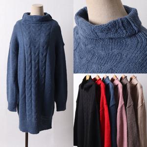 나야홍 / 위쉬몰 RM 꽈배기루즈핏폴라티(F806H510) 빅사이즈