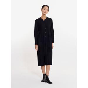 [플리츠미][플리츠미] 크레이프 플레어 버튼 원피스_PPOPW325005