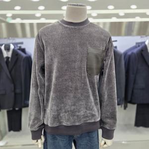 [앤드지]골조직 가죽 포켓 포인트 맨투맨 티 JBSF4TR1104 GR