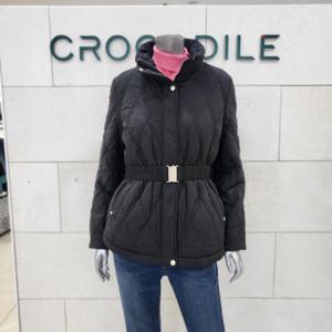 [크로커다일레이디]중기장 밸트 다운점퍼 CLDWDW204-BK_BP