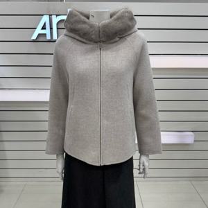 [아르테]밍크배색 캐시미어 모직코트 DRDCWH730