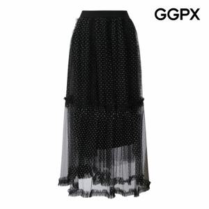 [GGPX] 도트 패턴 캉캉 샤 스커트 (GP9SK004B)