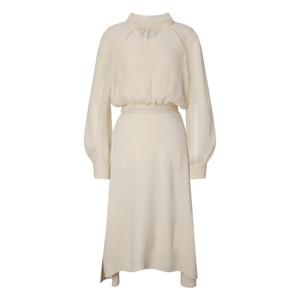 질스튜어트 뉴욕 여성 25SS 블라우스+민소매드레스 SET 백리본 타이 셔링 베이지 원피스 JSDR5B601I1