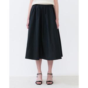 질스튜어트 뉴욕 여성 25SS 블랙 셔링장식 실크혼방 플레어스커트 JSSK5B600BK