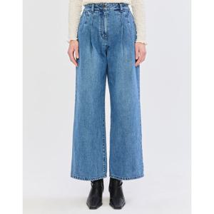 질스튜어트 뉴욕 여성 25SS 시즌오프 블루 워싱 코튼 데님팬츠 JSPA5A650B2